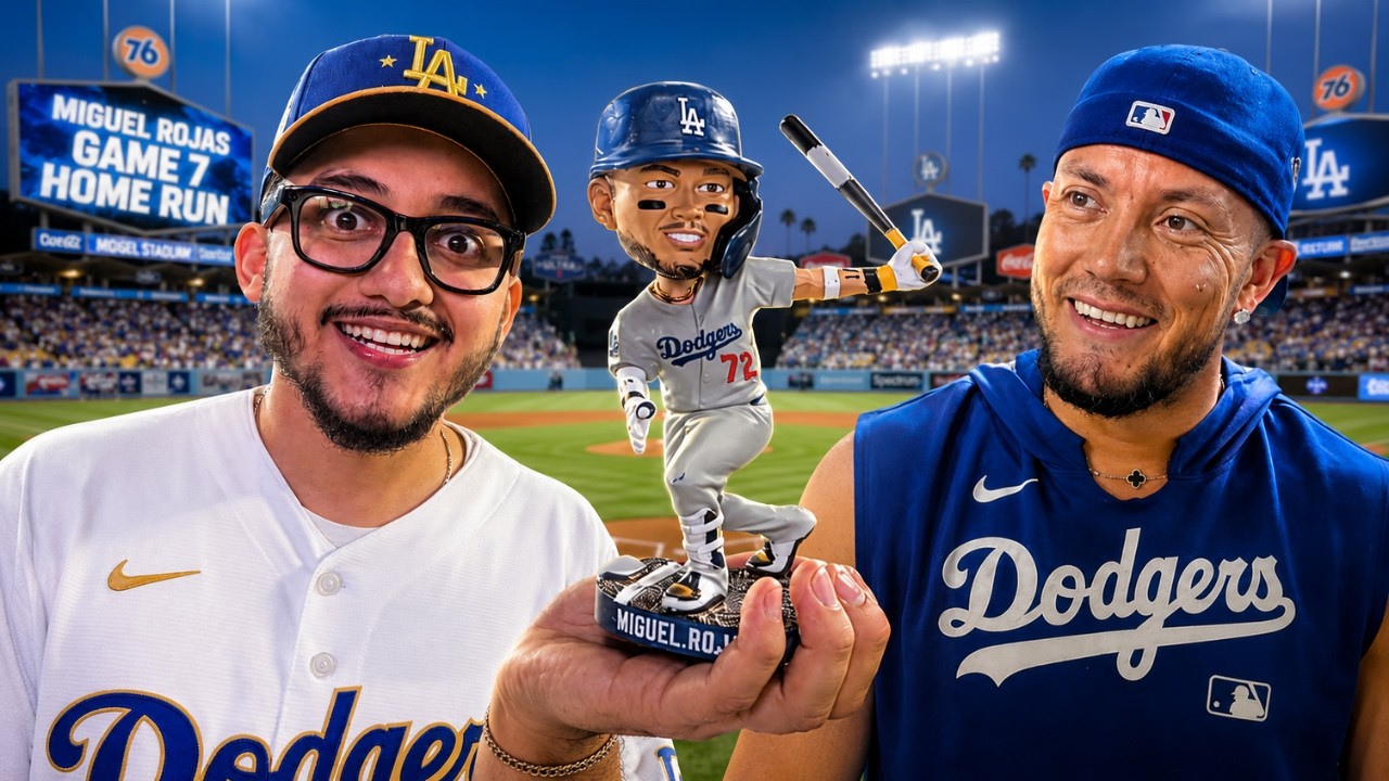 This Miguel Rojas Bobblehead Night Was INSANE - YouTube