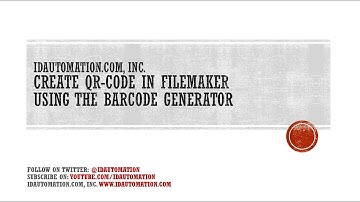 Create a #QRCode in FileMaker  (12 and up) using the IDAutomation Native Generator (Object)