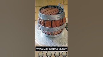 Jack Daniels whiskey barrel cake idea