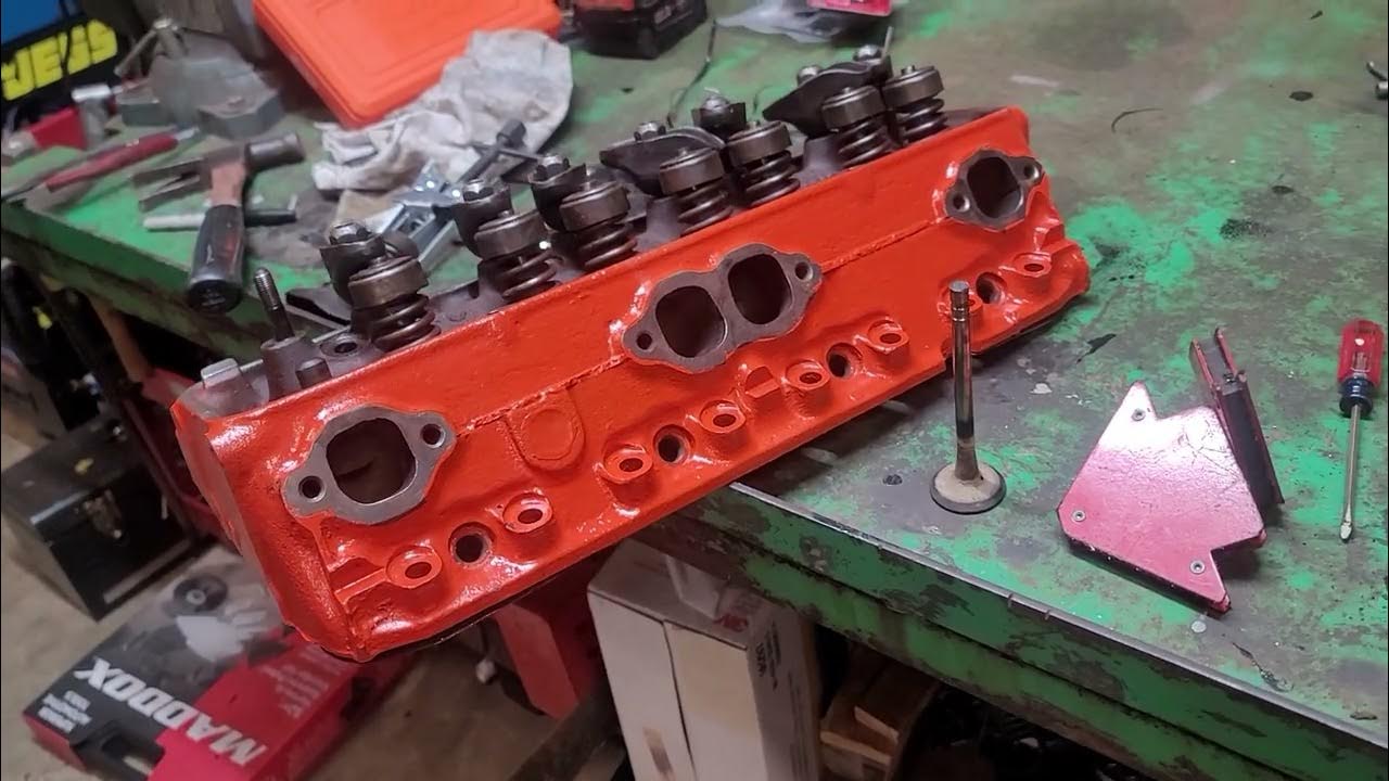 chevy 350 valve lapping and seal replacement. YouTube