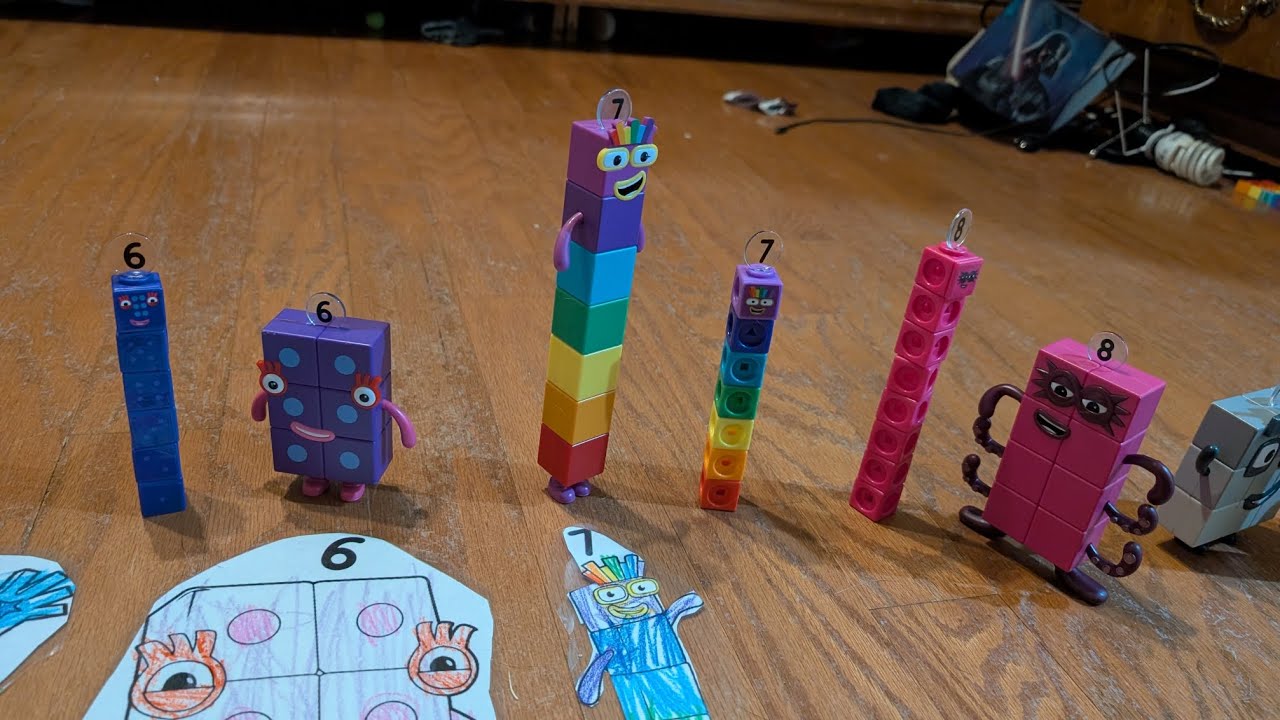 Numberblocks 1 to 10 Review with DIY Numberblocks - YouTube