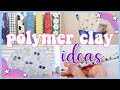 5 Ways to use Polymer Clay (Creative/Aesthetic) Earrings, Hair Clips, Wall Pocket and more!