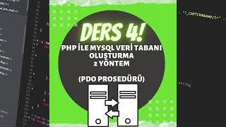 Pdo ile Veritabanı Oluşturma Pdo ile Veritabanı Oluşturma