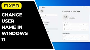 Change User Name in Windows 11 | How To Rename username Account on Windows 11