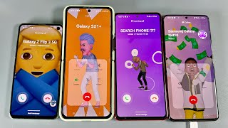 Battle Emoji Incoming Calls Four Phones Samsung Galaxy S10e vs Z Flip 3 vs Note 10 vs Samsung S20+