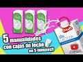 MANUALIDADES RECICLAJE|5 MANUALIDADES CON CAJAS DE LECHE EN 5 MINUTOS