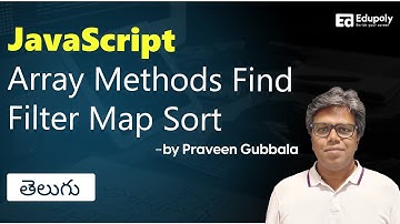 JavaScript Array Methods Find Filter Map Sort