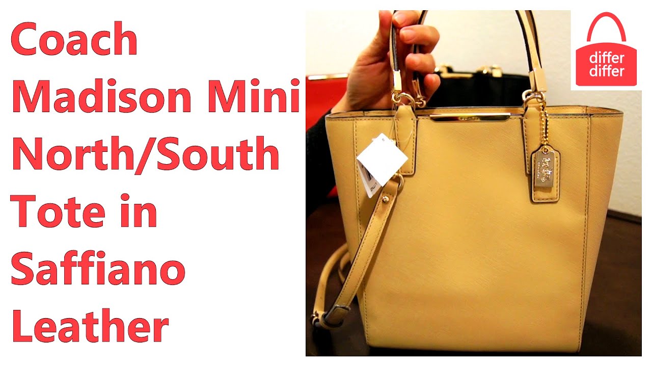 COACH Madison Mini North/South Tote in Saffiano Leather