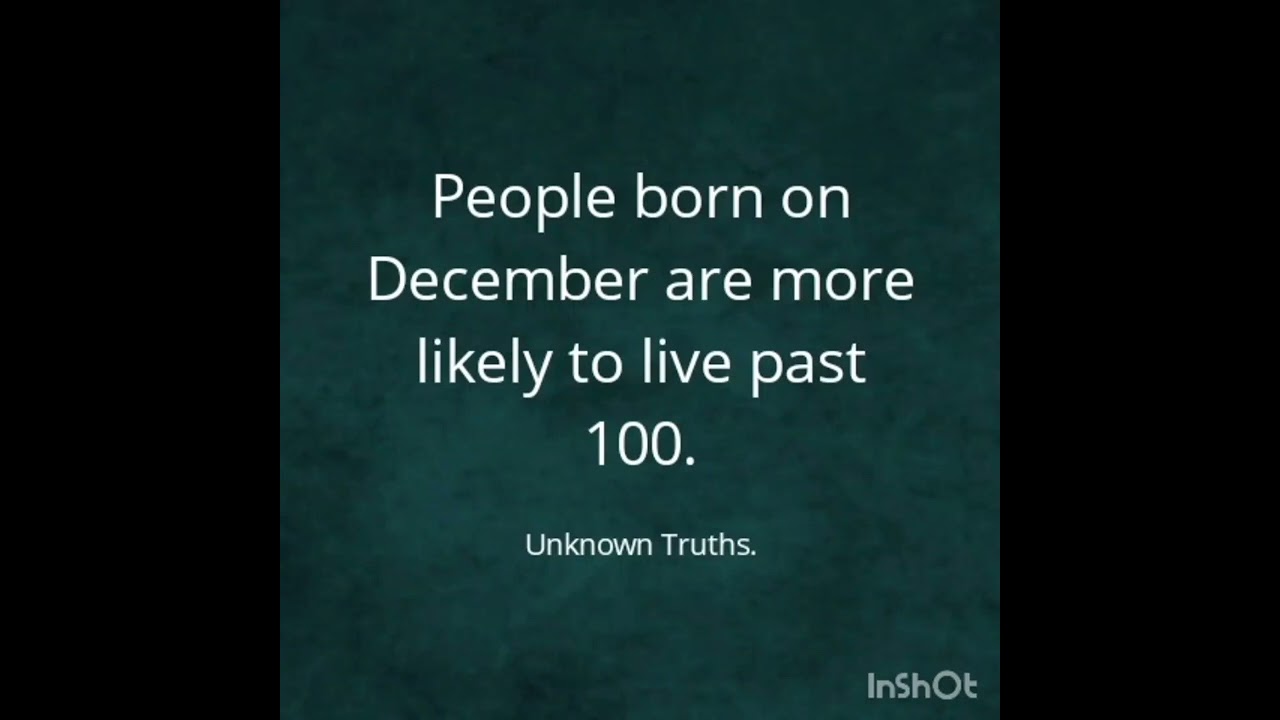 December Babies Facts.   