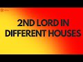2nd lord in different houses of horoscope  astrology jyotish astro learnastrology horoscope