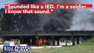 Blast felt over hundreds of yards when truck explodes on I-95; bridge still closed