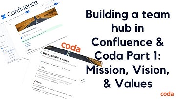Part 1: Building a Vision, Mission, & Values section in a team hub - Confluence vs. Coda
