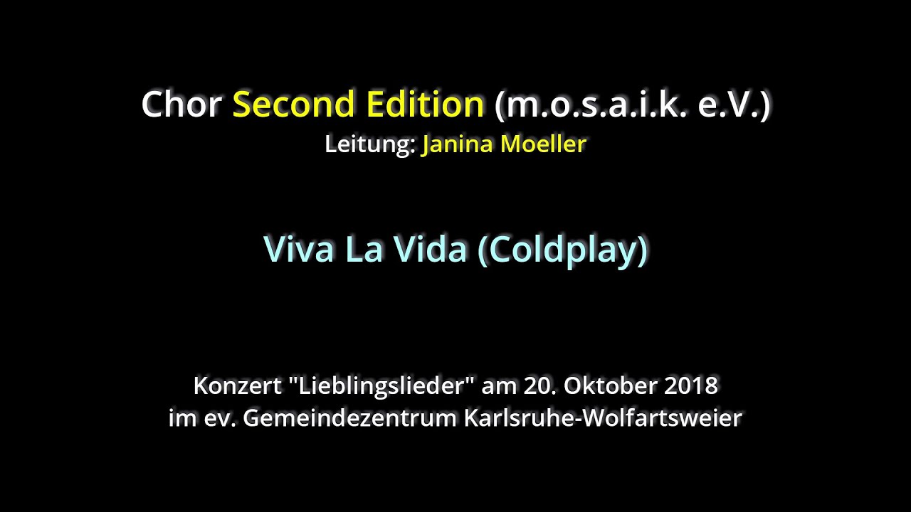 Second Edition - Lieblingslieder: Viva La Vida (Cover) - YouTube