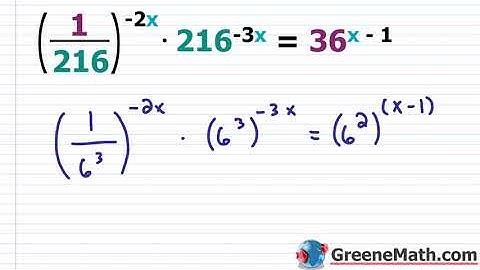 Solving Exponential Equations with Like Bases Example #2