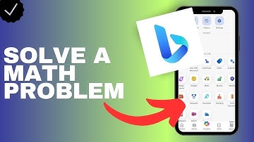 How to solve a math problem with the math solver in the Bing app?