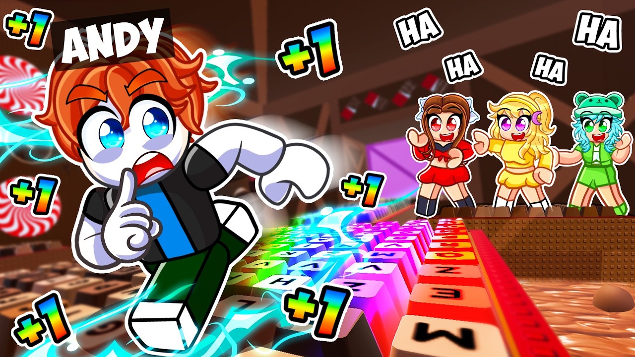 I Pretended to be a noob then used 0.01% RAINBOW TRAIL In +1 Speed keyboard Escape! (Roblox)