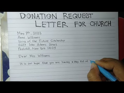 How To Write Donation Request Letter For Church | Writing Practices