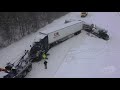 02-17-2021 Lonoke, AR - Snowy Accidents Drone