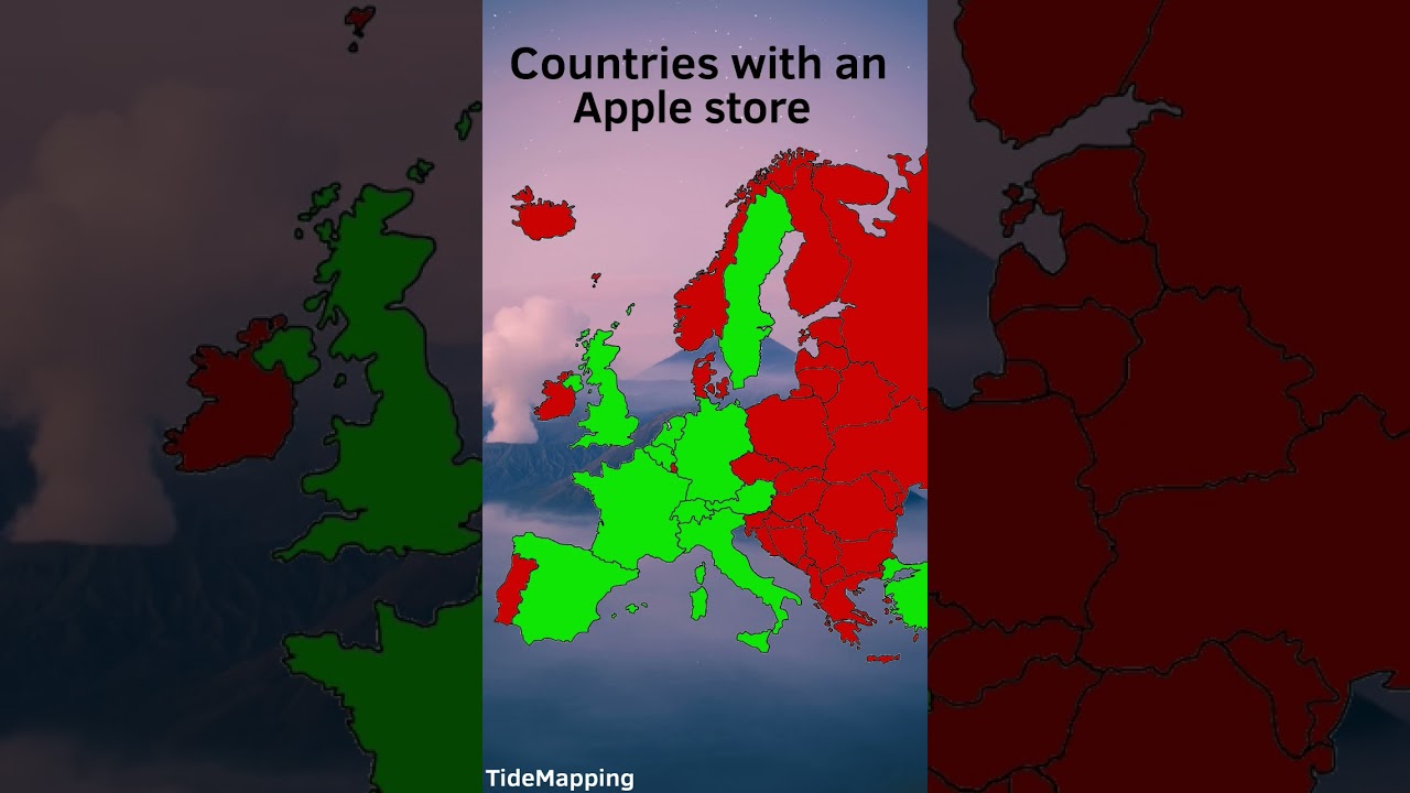 Countries with an Apple store in Europe 