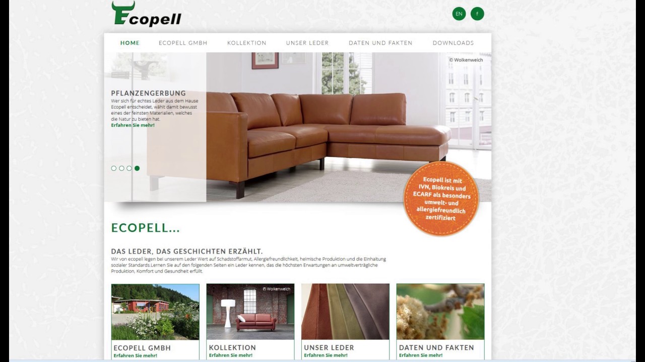 Mit dem Naturleder Ecopell arbeiten wir seit über 20 Jahren