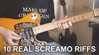 Video thumbnail of "10 REAL SCREAMO RIFFS"