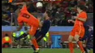 Unsportsmanship foul De Jong to Xabi Alonso  Spain Vs Netherlands