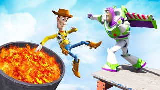 Gta 5 Buzz Lightyear Vs Woody Ragdolls Fails Toy Story 