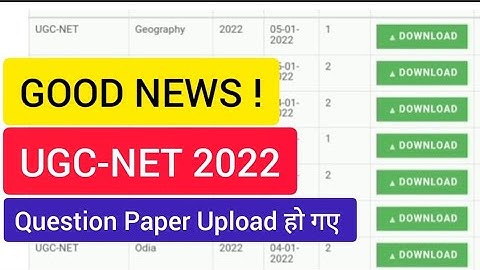 UGC NET 2023 : Latest Updates। Ugc Net 2022 Question paper PDF Download with Answer Key । Nta Net