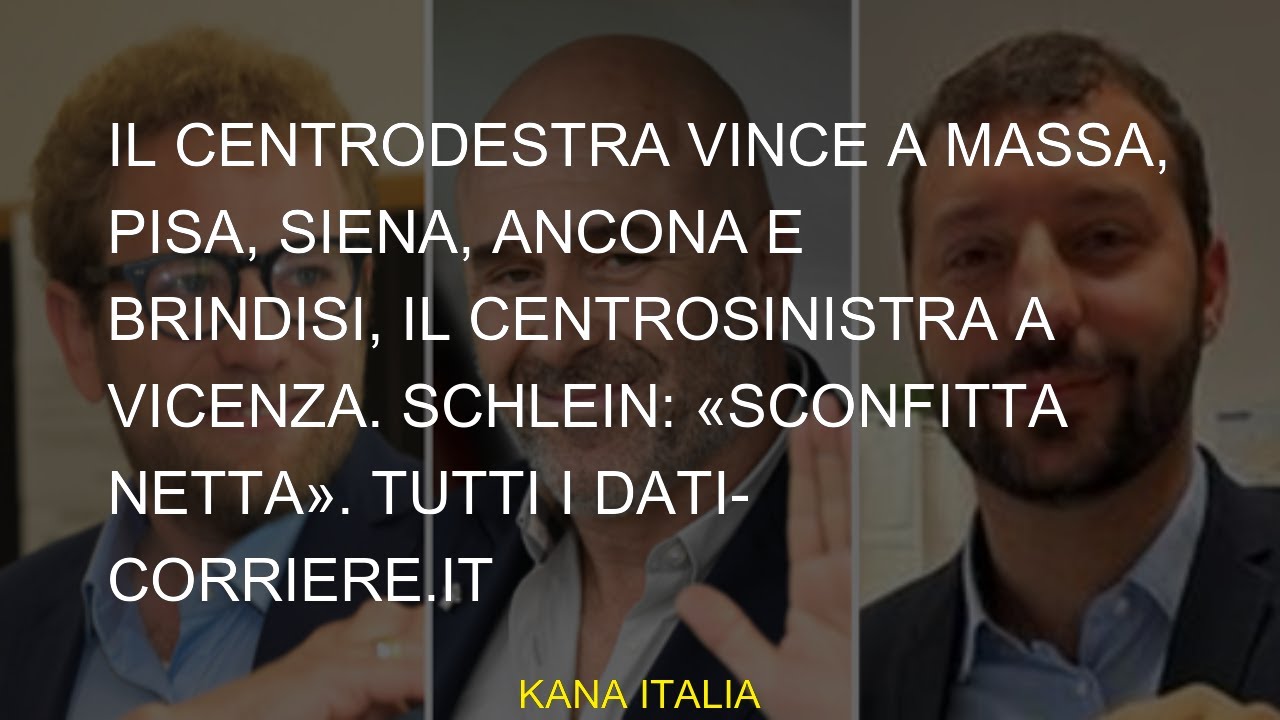 Il centrodestra vince a Massa, Pisa, Siena, Ancona e Brindisi, il ...