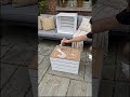 Create a beautiful coffee table using old milk crates
