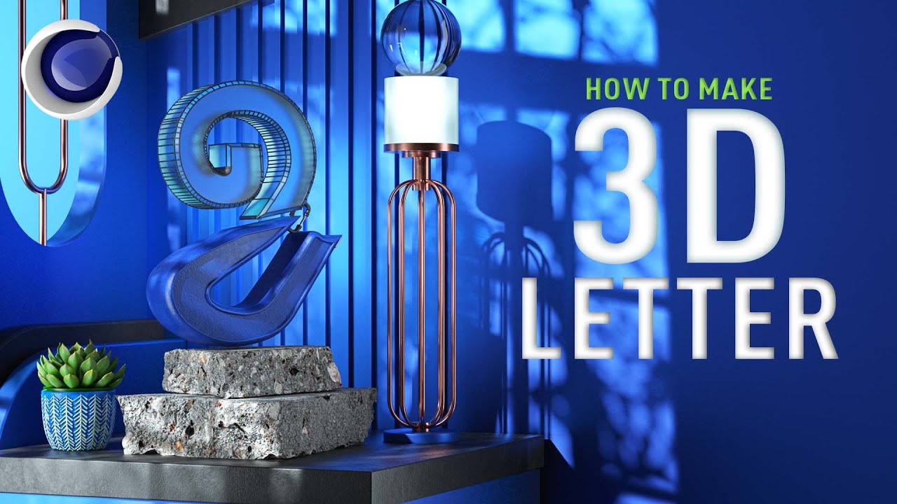 Cinema 4D Tutorials | អក្សរ ខ - Letter Khaw | 3D Typography - YouTube