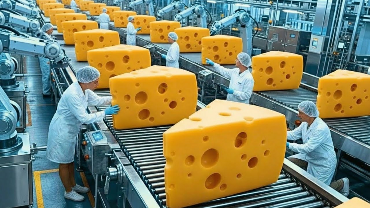  Inside a Modern Dairy Factory | Milk to Cheese Production | ASMR Industrial Process!