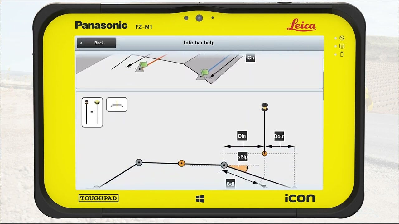 LEICA ICON//How to stake out Road files