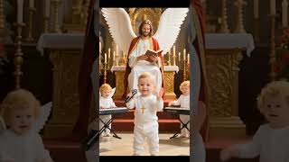 Baby Angels Singing in Heaven with Jesus | Cutest Baby Choir Performance Ever 😇🎶 #shorts #jesus