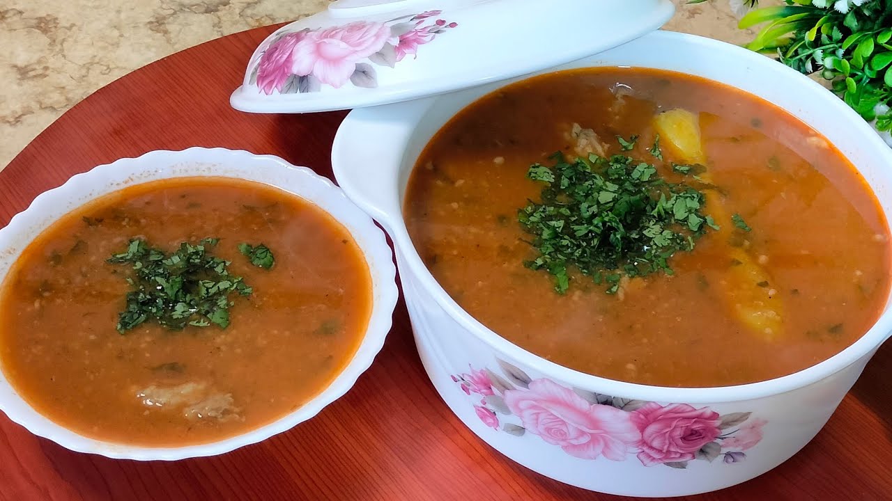 شربة فريك باللحم لأول يوم رمضان على طريقة ليندة ياسمين للطبخ 