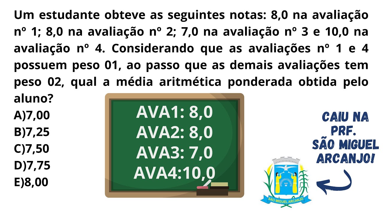 1-Um estudante fez algumas provas em seu curso e obteve as notas 13, 34, 88, 75 e 90 a sua nota média é: