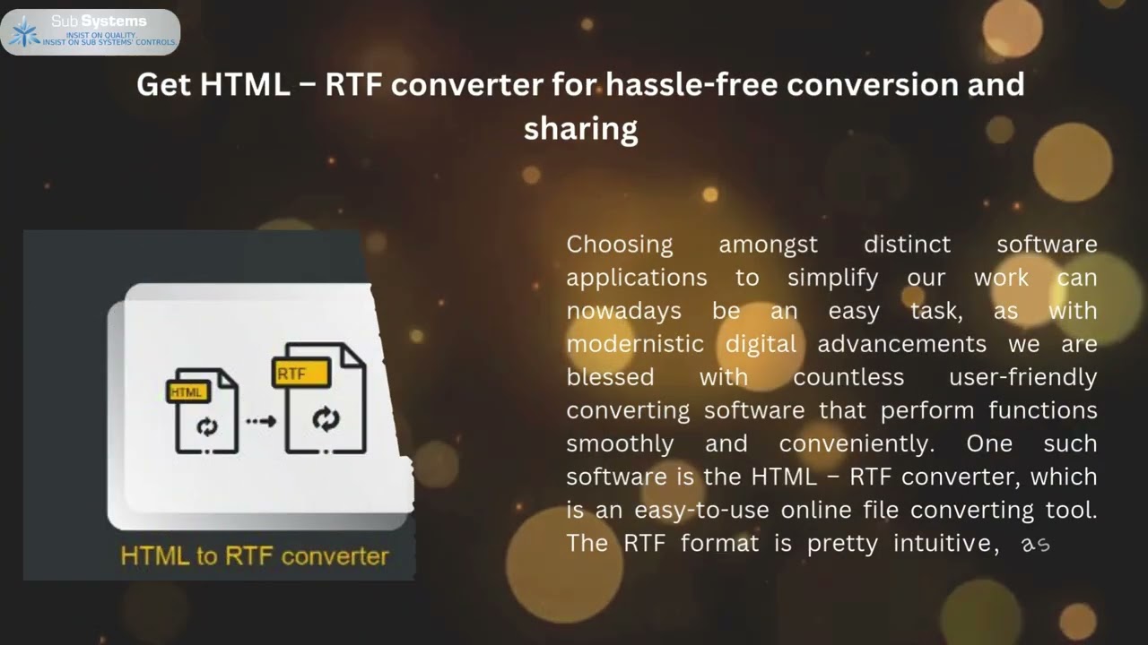 Get HTML – RTF converter for hassle-free conversion and sharing