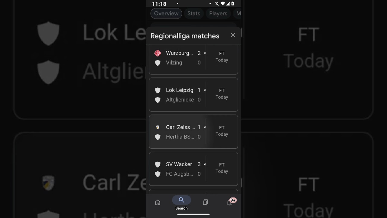 Regional Liga Football Scores 