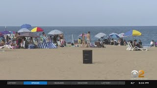 Asbury Park Beach-Goers Observe Social Distancing On July 4th