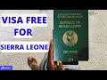 Visa Free Countries For Sierra Leonean  passport Holders