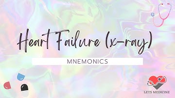 Chest X-Ray findings in a heart failure Mnemonics