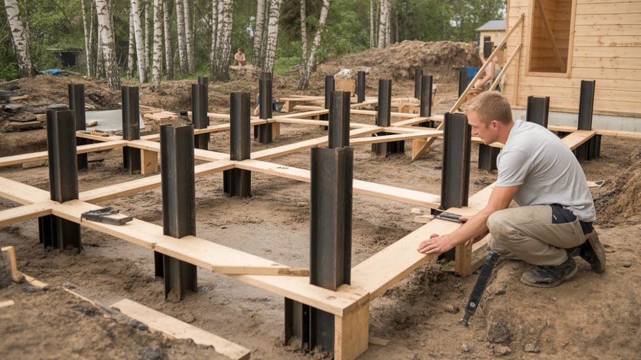 Man Builds Stunning Wooden Cabin on a Remote Volcanic Island | Start to Finish by 