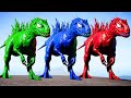 Dinosaur Indominus Rex Color Pack vs Trex Color Pack Jurassic World Evolution Dinosaurs Fighting