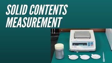 Solid Contents measurement