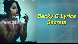 Becky G — secrets lyrics