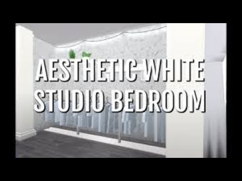 White Aesthetic Studio Bedroom Tour Roblox Bloxburg Youtube - bw aesthetic artsy youtuber filming studio up roblox