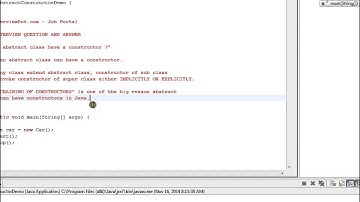 CAN AN ABSTRACT CLASS HAVE A CONSTRUCTOR JAVA  DEMO