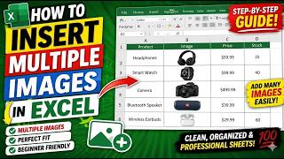 How to Insert Image in Excel Step by Step Guide | Insert Multiple Picture in Excel Beginner Tutorial