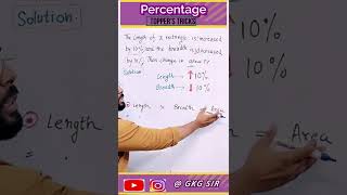 change in area of rectangle | increase and decrease of length abd breadth| IN HINDI #shorts