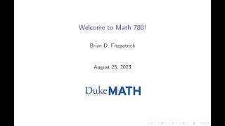 Welcome to Math 780 (Fall 2023)